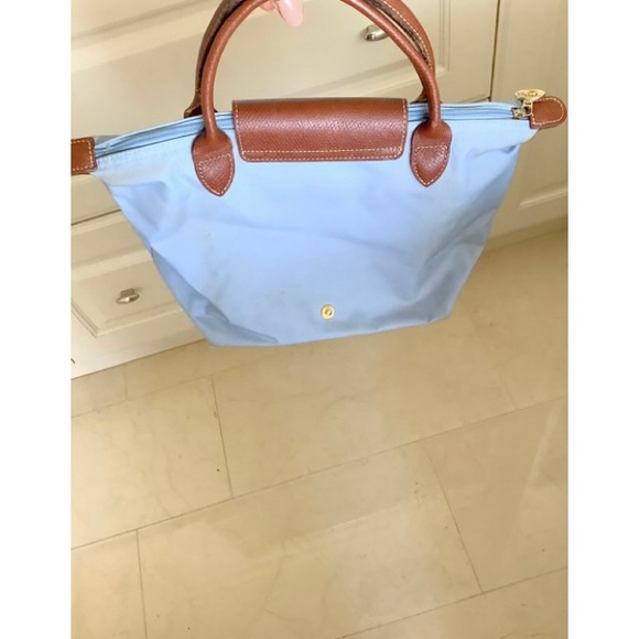Beautiful Longchamp Le Pliage Small/Mini Baby Blue Tote - Picture 2 of 5